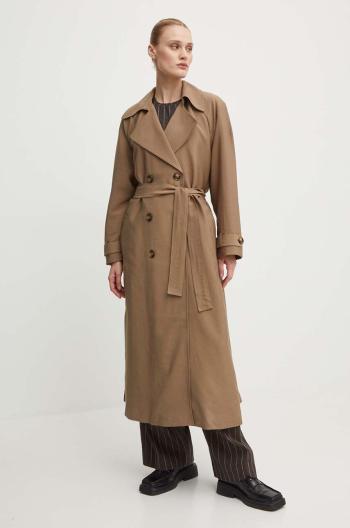 Trenčkot Bruuns Bazaar CornusBBAdelena jacket dámsky, zelená farba, prechodný, BBW3918