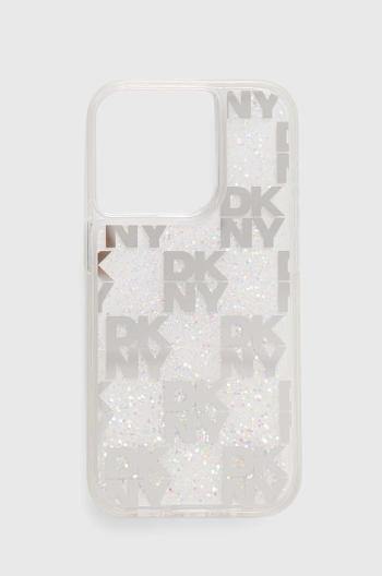 Puzdro na mobil Dkny iPhone 15 Pro 6.1" biela farba, DKHCP15LLCPEPT,