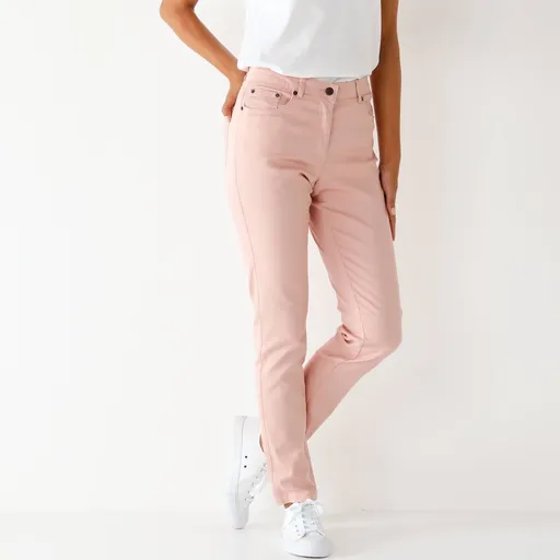 Úzke dlhé farebné nohavice