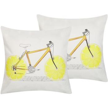 BELIANI, Sada 2 vankúšov s motívom bicykla 45 × 45 cm RUSCUS, 255362 (beliani_255362)