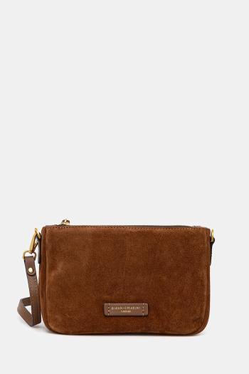 Semišová kabelka Gianni Chiarini NORA POUCH hnedá farba, BS.10224.CM