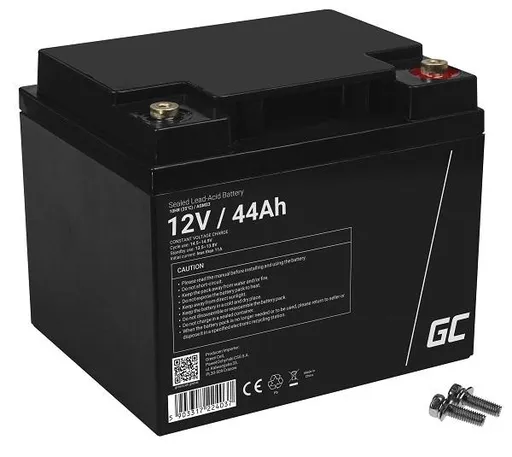 Green Cell AGM VRLA 12V 44Ah maintenance-free battery for mower, scooter, boat, wheelchair