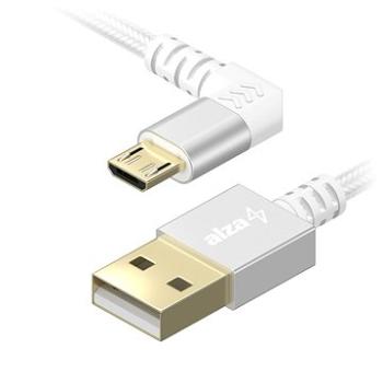 AlzaPower 90Core Micro USB 1 m strieborný (APW-CBMU0191S)