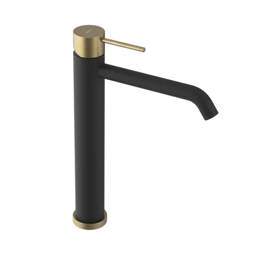 SAPHO - ULTRASAN stojanková umývadlová batéria, čierná mat/zlato mat UT007VBG