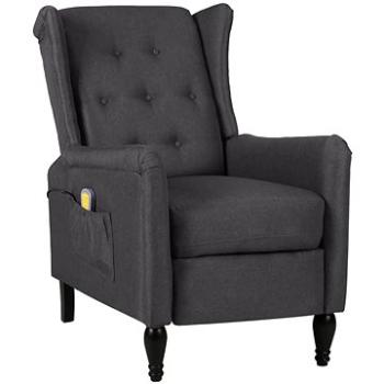 Shumee polohovacie tmavo sivé textil, 329331