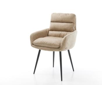 Abelia-Flex jedálenská stolička s podrúčkami béžová vintage kužeľovitá