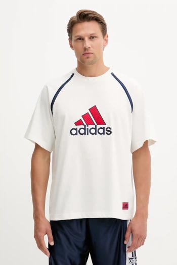 Bavlnené tričko adidas Originals Badge Tee pánske, biela farba, s nášivkou, IM7840