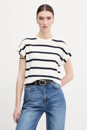 Bavlnené tričko Tommy Hilfiger dámske, biela farba, WW0WW45628