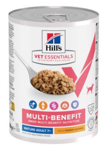 HILLS VE Canine Multi benefit Senior health Chicken konzerva pre psy 363g