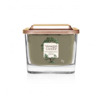 Yankee Candle Aromatická sviečka malá hranatá Vetiver & Black Cypress 96 g