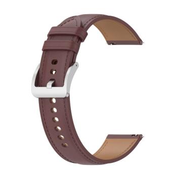 LEATHER Kožený remienok pre Garmin Forerunner 165 tmavohnedý