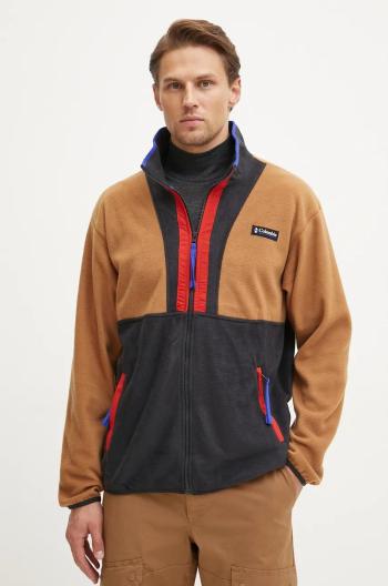 Fleecová mikina Columbia Backbowl II Full Zip Fleece hnedá farba, vzorovaná, 2090851