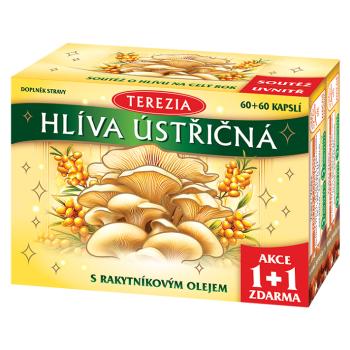 TEREZIA Hliva ustricovitá s rakytníkovým olejom 60 + 60 kapsúl