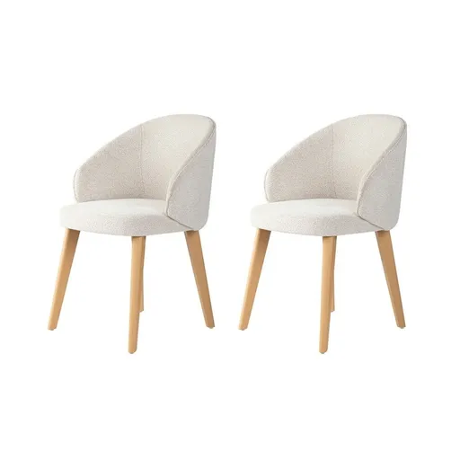 Súprava jedálenských stoličiek Bentley White and Light Oak, 2 ks