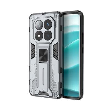 SUPERSONIC Ochranný obal so stojanom pre Xiaomi Redmi Note 14 Pro 5G šedý