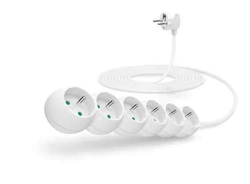 CONNECT IT predlžovací kábel 230 V, 6 zásuviek, 5 m, bez vypínača (čierny)