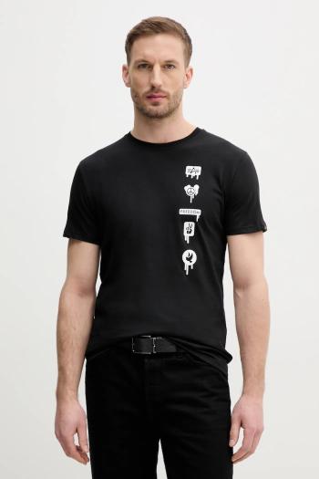 Bavlnené tričko Alpha Industries Freedom T pánske, čierna farba, s potlačou, 156539