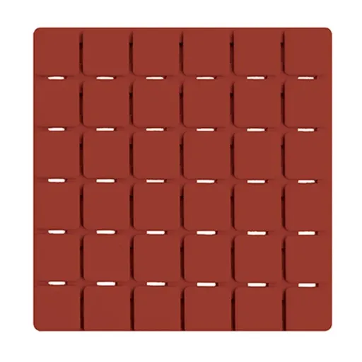 Spirella Protišmyková podložka QUADRO, terakota, 13 x 13 cm, 5 ks