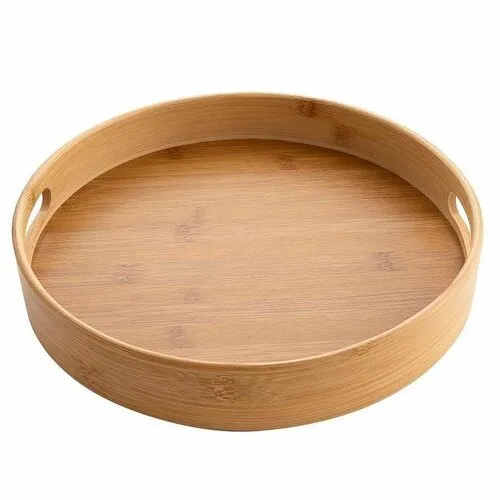 Florina Drevený podnos BAMBOU, 30 x 5 cm, pr. 30 cm