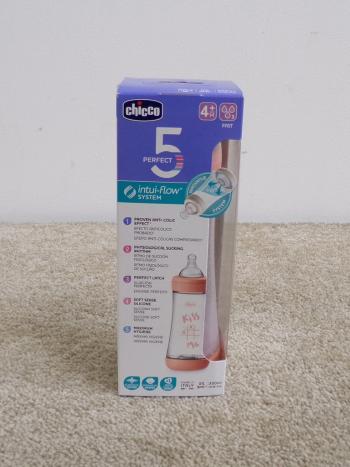 CHICCO Fľaša dojčenská Perfect5 silikón 300ml dievča