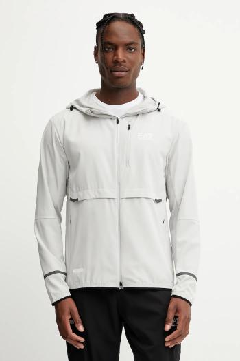 Športová bunda EA7 Emporio Armani šedá farba, prechodná, AF13392.7M000071