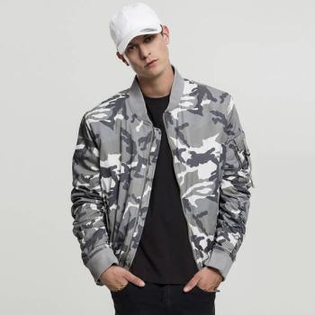 Bomberová bunda Urban Classics Vintage Camo Cotton Bomber Jacket snow camo - S