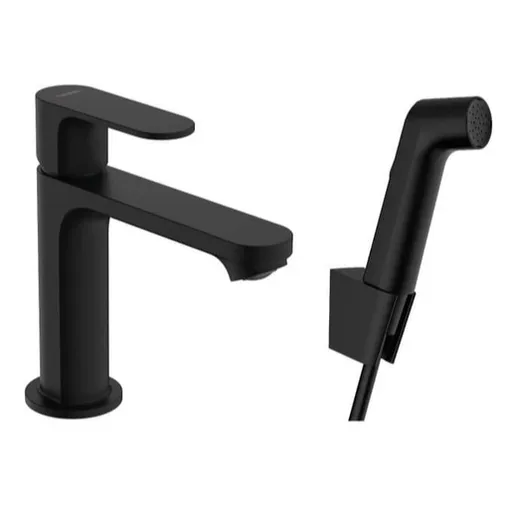 Hansgrohe Rebris S umývadlová batéria s bidetovú spŕškou matná čierna 72215670