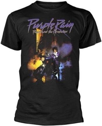 Prince Tričko Purple Rain Unisex Black 2XL