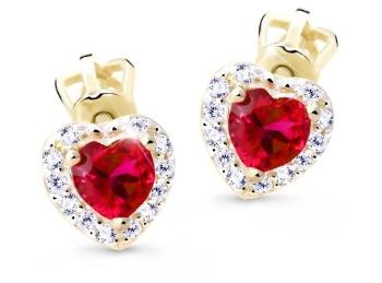 Cutie Jewellery Nežné náušnice s trblietavými zirkónmi Z8015-30-X-1 červená