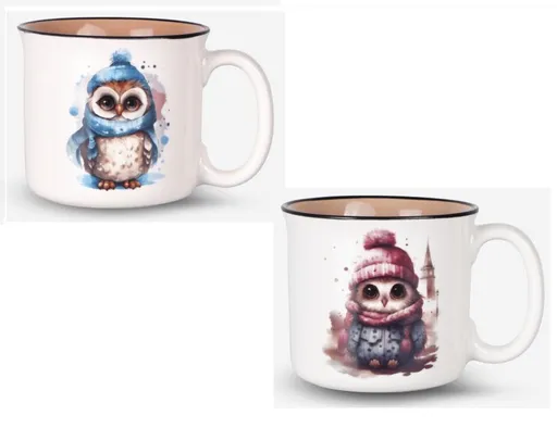 VERONI - Hrnček vianočný 220ml Sowa Otello rôzne motívy