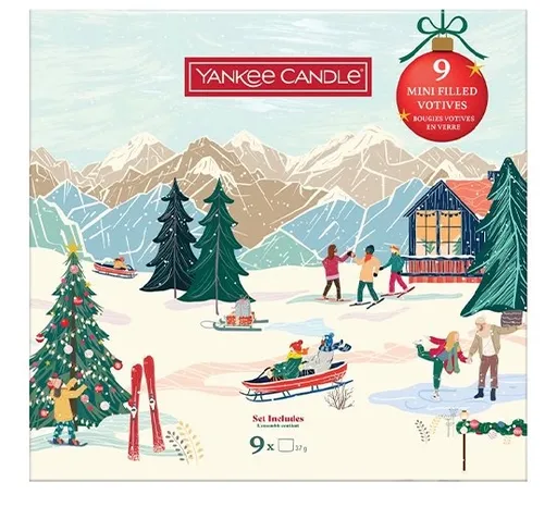 YANKEE CANDLE Vianočný set vonných sviečok 2025 9x37g