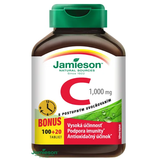 Jamieson Vitamín C 1000 mg s postupným uvoľňovaním 120 tabliet
