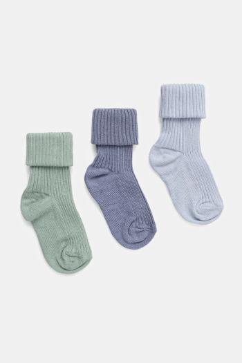 Ponožky pre bábätká United Colors of Benetton 3-pak modrá farba, 6ORAA7006