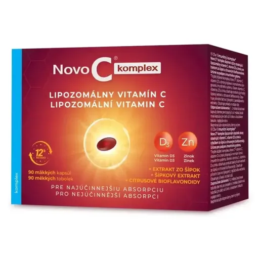 Novo C Komplex Lipozomálny Vitamín C s Vitamínom D3 a zinkom 60 kapsúl