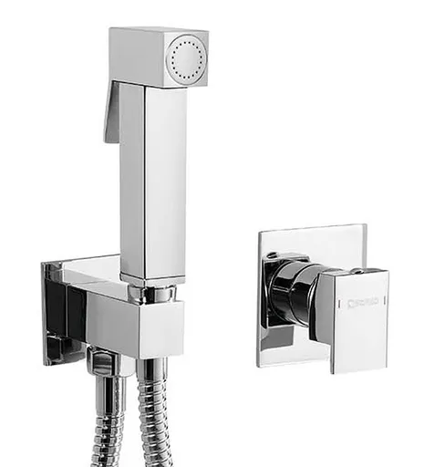 SAPHO - SPECTRE podomietková batéria s bidetovou spŕškou Latus, hranatá 1102-40-01