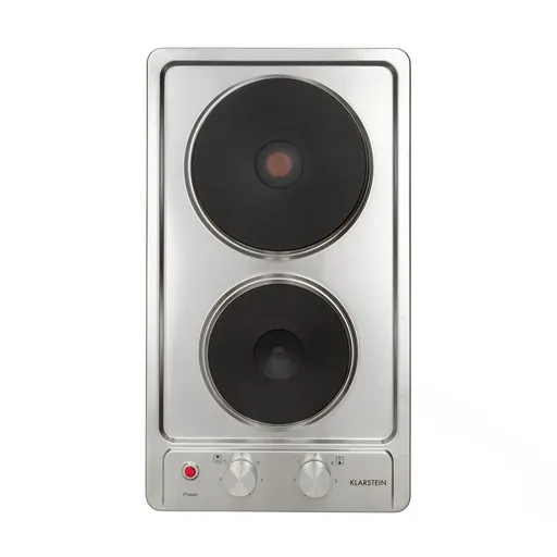 Klarstein Appetito Domino, elektrická varná doska, 3000 W, 2 platne, 6 stupňov výkonu, nehrdzavejúca oceľ