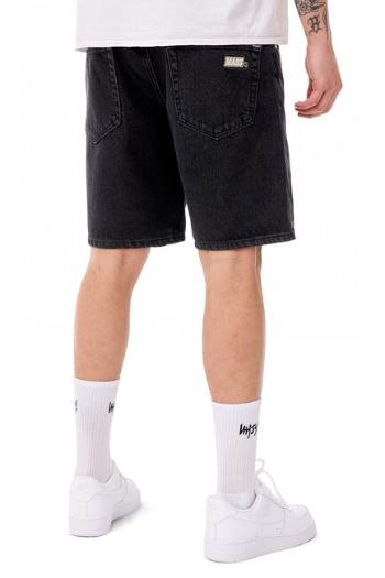 Mass Denim Box Jeans Shorts relax fit black washed - W 38
