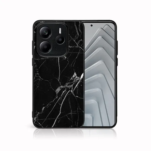 MY ART Ochranný kryt pre Xiaomi Redmi Note 14S BLACK MARBLE (142)