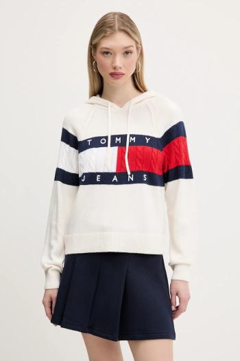 Sveter Tommy Jeans béžová farba, DW0DW20250