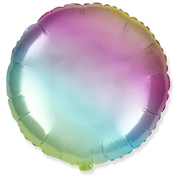Balónik fóliový 45cm okrúhly dúhový (8595596318612)
