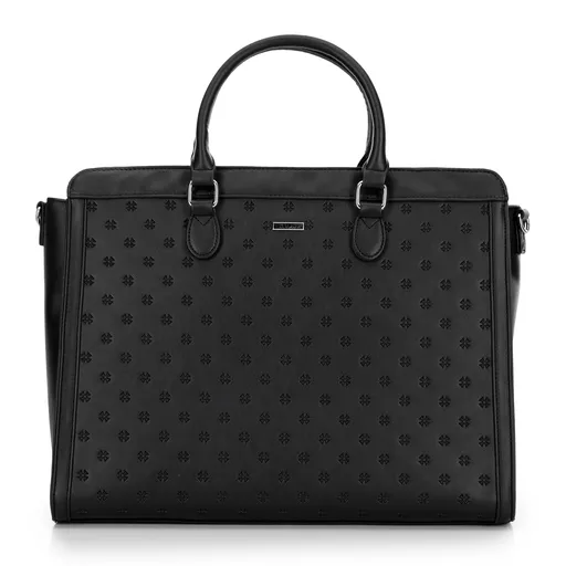 Damski kuferek z etui na laptopa 15,6'' czarno - srebrny 99-4Y-230-1S