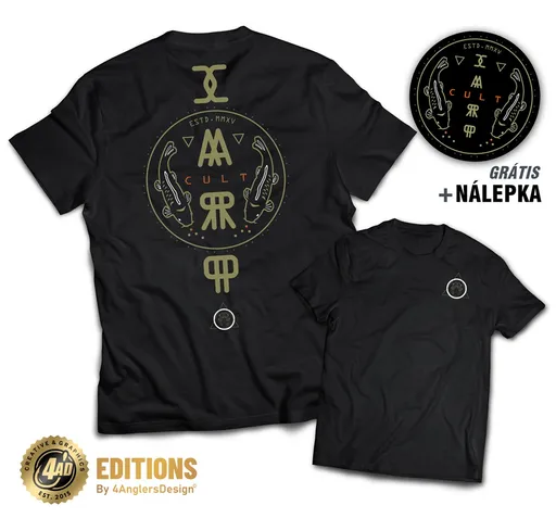 4anglersdesign tričko carp cult - l
