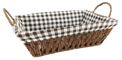 MAKRO - Košík s látkou 27x19x8cm, výška s ušami 12cm