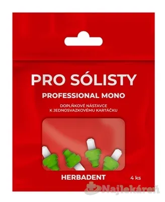 HERBADENT Profesional mono náhradná hlavica 4 ks