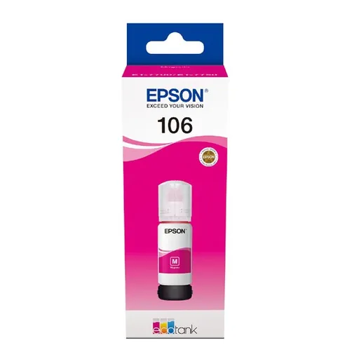Epson originál ink C13T00R340, 106, magenta, 70ml, Epson EcoTank ET-7700, ET-7750 Express Premium ET-7750, purpurová