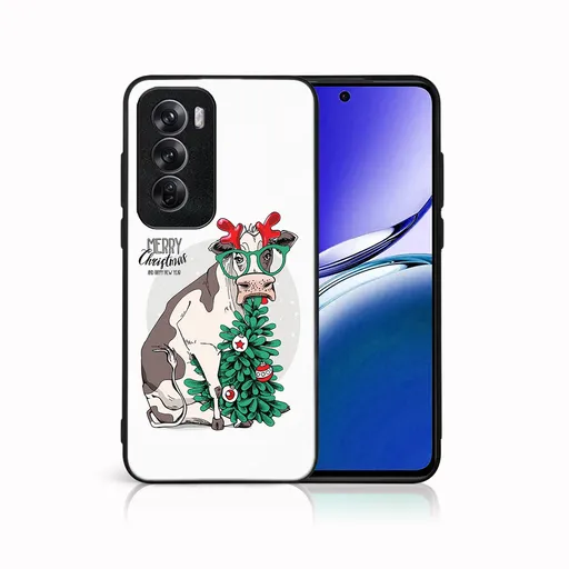 MY ART Kryt s vianočným dizajnom Oppo Reno12 Pro 5G MERRY CHRISTMAS (074)