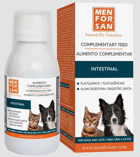 MEN FOR SAN INTESTINAL doplnkové krmivo pre psy a mačky na podporu trávenia 120 ml