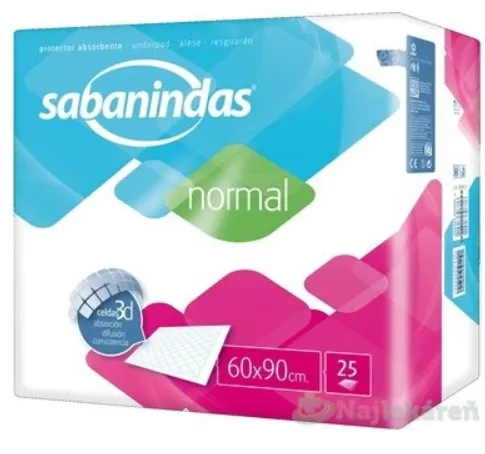 Sabanindas Normal podložka absorpčná 60x90cm 25ks