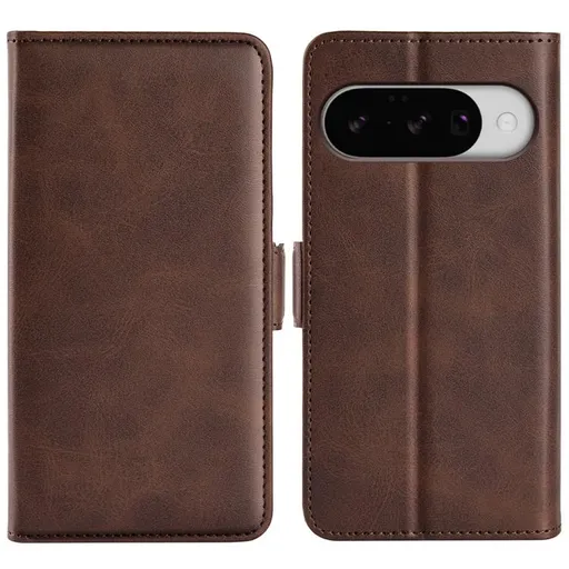 SIDE Peňaženkové puzdro pre Google Pixel 10 / Google Pixel 10 Pro tmavohnedé