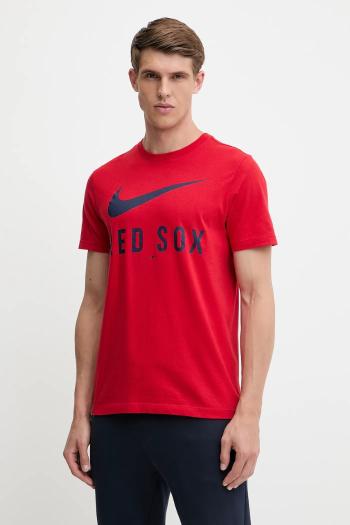 Bavlnené tričko Nike Boston Red Sox pánske, červená farba, s potlačou, N199-62Q-BQ-PA7